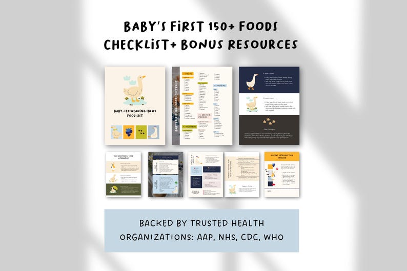 150+ Baby’s First Foods Checklist and Tracker | BLW and Purees | Food ...