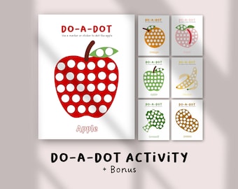 Dot Marker Activity Pages for Toddlers | Fine Motor Preschool Craft | Do-a-Dot Coloring Printable | Montessori, Homeschool, Instant Download