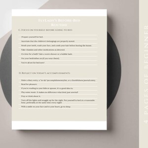 Editable Flyladys Routine : Before-bed Routine & Morning Routine - Etsy
