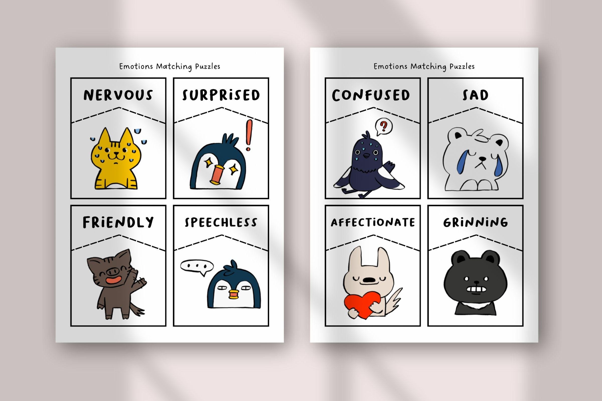 Emotions Matching Puzzles for Kids | Feelings Recognition Game | SEL ...