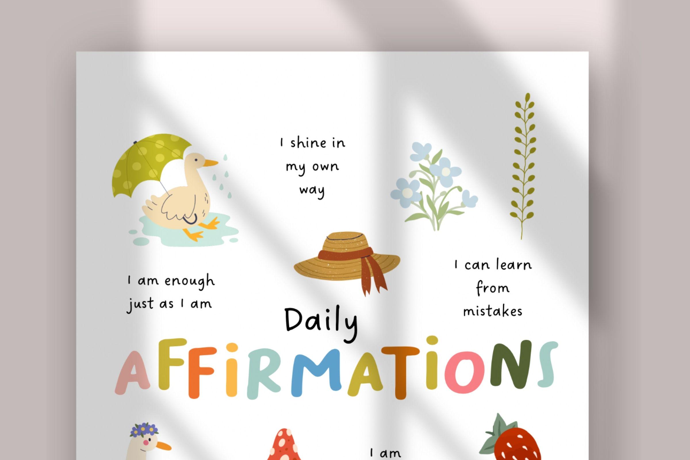 Positive Affirmations Wall Art Printable | Therapy Office & Classroom ...
