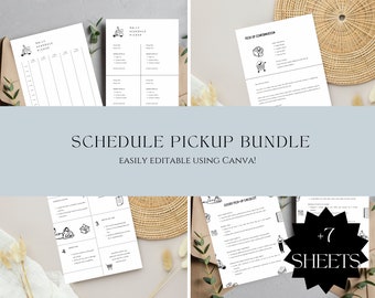 Schedule Pickup Bundle | Pickup Scheduling Templates | Management Resources | Edit With Canva