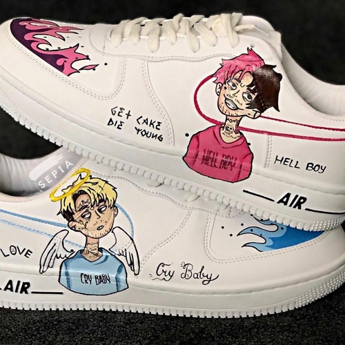 Lil Peep Custom Air Force 1 07 | Etsy