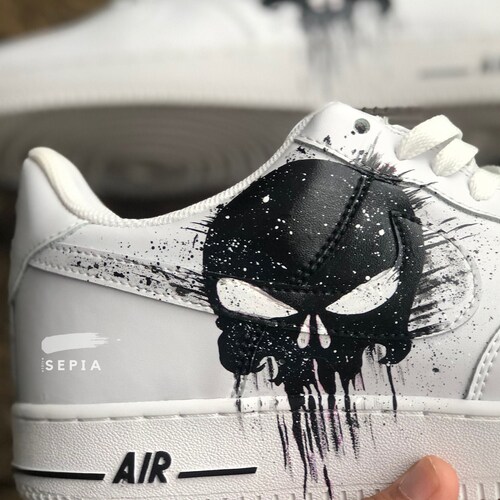 Skull Custom Nike Air Force 1 Special Design Best Price | Etsy Denmark
