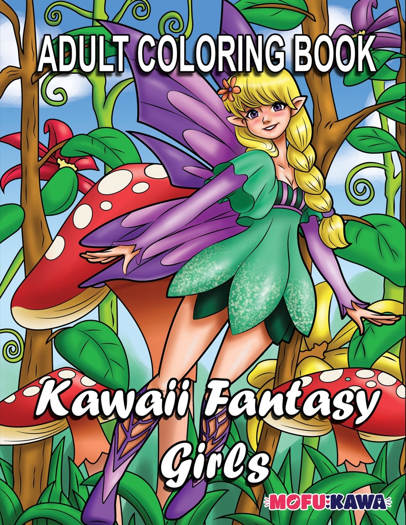 25 Coloring Pages Kawaii Adult Coloring Book Printable Etsy