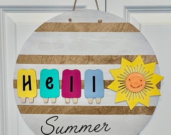 Hello Summer Door Hanger 15"