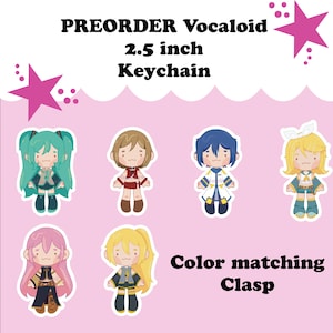 PREORDER Vocaloid Keychains | Miku Meiko Kaito Rin Luka Neru