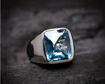 Blue Topaz Ring, Women Ring, Mens Ring, 925 Solid Sterling Silver Ring, London Blue Topaz Ring, Gemstone Ring, Statement Ring, Gift Ring