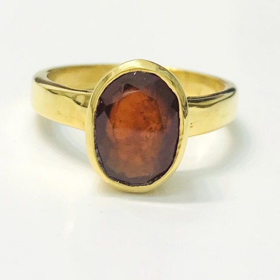 Buy Natural Hessonite Ring-rahu Remedy Boost Concentration Love Harmony &  Peace-protector-very Stylish Very Classic Imperial Hessonite Ring Online in  India - Etsy