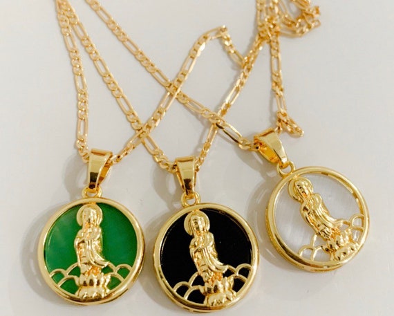 18k Gold Filled Buddah Pendant Necklace Jewelry Pendant Stamped 18k