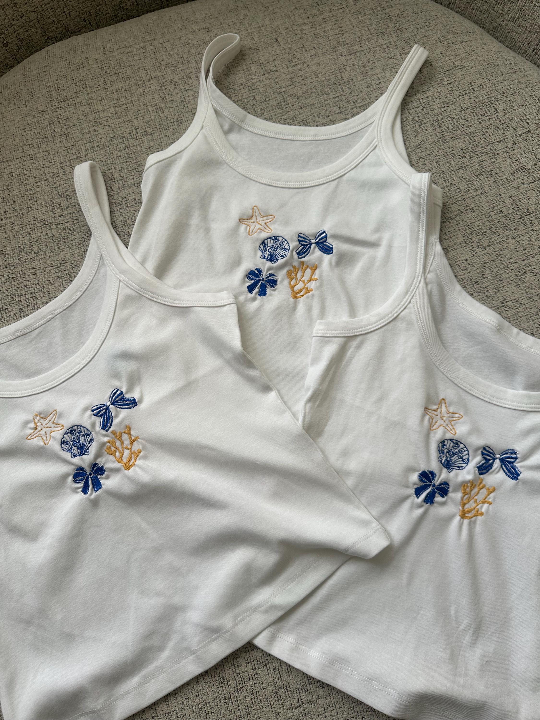 FUNTOUR Women's Summer Boho Tank Top - Eyelet Embroidered, Tie Front, Sleeveless, Floral Yellow, Size Large - View #5