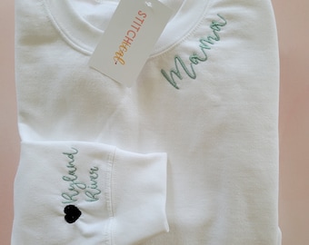 Mama Embroidery Crewneck | Mother’s Day Embroidery | Mother’s Day Crewneck | Mother’s Day Sweatshirt | Personalized Mother’s Day Gift
