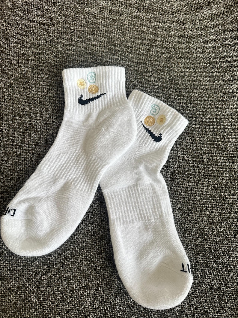 Summer Embroidered 3 Pack Socks | Summer Beach Embroidered Socks ...