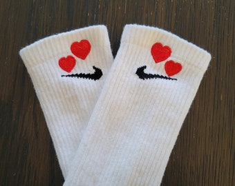 Heart Embroidery | Heart Gift | Love Socks | Love Gift | Sock Embroidery | Valentine&#39;s Day Gift Trendy Y2K Socks