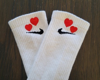 Heart Embroidery | Heart Gift | Love Socks | Love Gift | Sock Embroidery | Valentine's Day Gift Trendy Y2K Socks