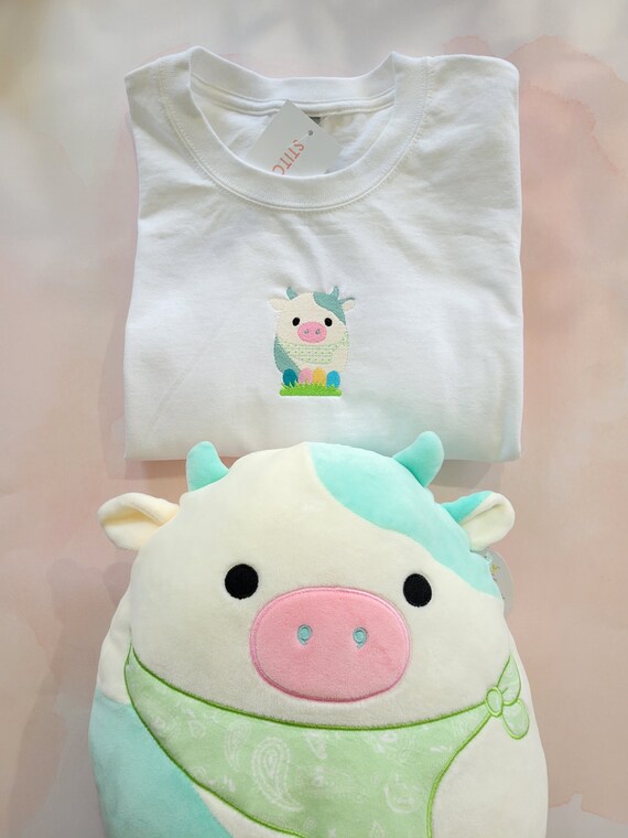 squishmallow blue easter cow