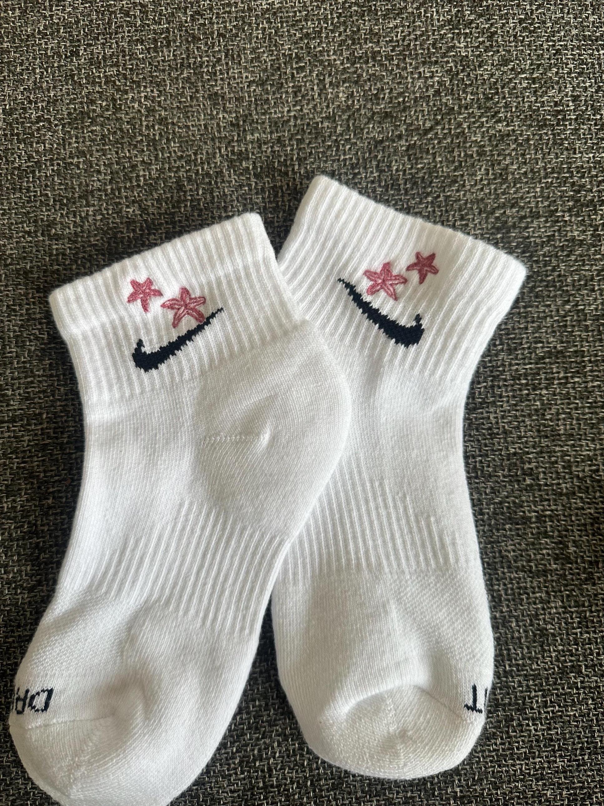 Starfish Embroidered Socks | Summer Beach Embroidered Socks | Ocean ...