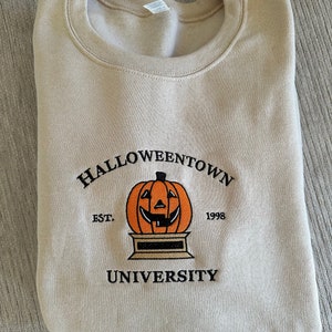 Halloweentown University Crew | Halloweentown Embroidery crewneck | Halloweentown university Sweatshirt | Fall Halloween Crewneck Sweatshirt