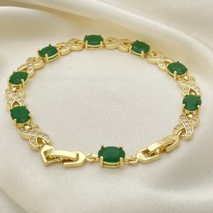 Adjustable Zirconia Bracelet in Gold