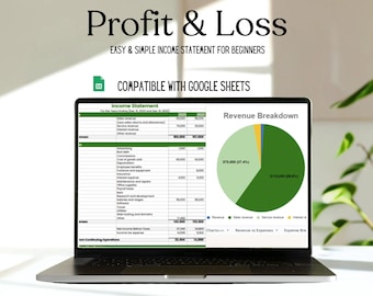 Business budget spreadsheet, profit and loss statement, Google sheets budget, small business bookkeeping, monthly budget tracker, Cash flow