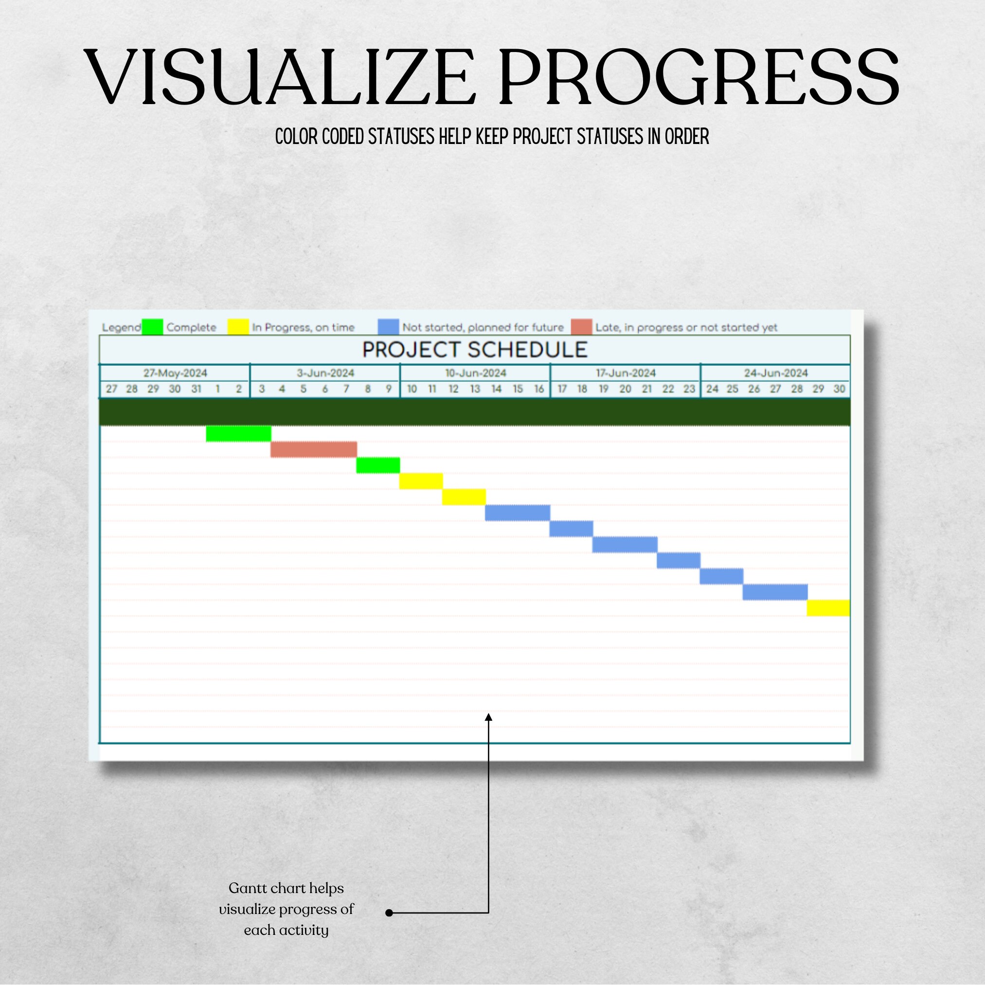 Gantt Chart Google Sheets, Task Tracker, Small Business Deadline ...
