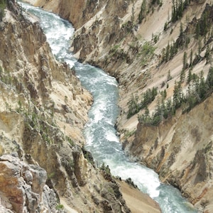 Yellowstone River Canyon Wall Print - River Waterfall Photography - Canyon Art Photo - National Park Digital Download