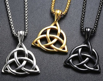 UPCO Women Precious Metal Plated Blue Zirconia Stone Irish Heart Intertwined Trinity Knot Celtic Pendant Necklace UPCO Women Precious Metal Plated Blue Zirconia Stone Irish Heart Intertwined Trinity Knot Celtic Pendant Necklace