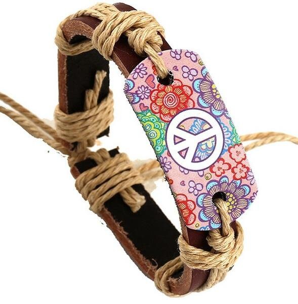 Pulsera hippie Pulsera de cuero Pulsera hecha a mano Pulsera - Etsy