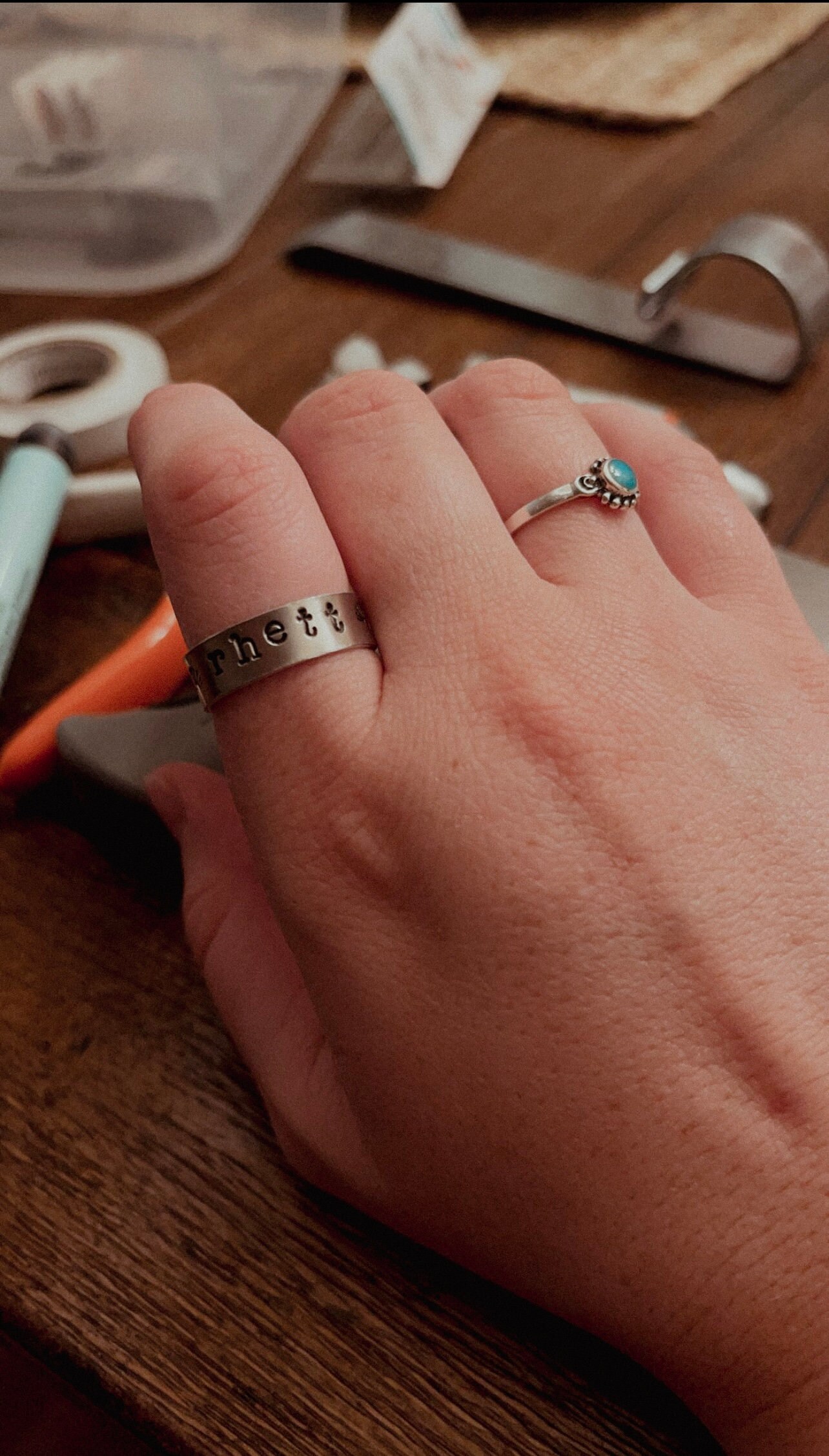 Custom Stamp Ring initial ring stackable ring gift for Etsy