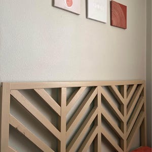 Boho herringbone headboard