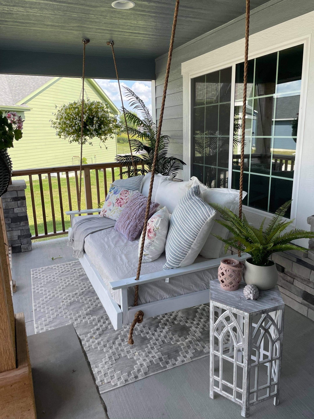 X-back Farmhouse Style Porch Swing