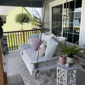 X-back farmhouse style porch swing