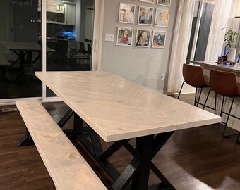 Herringbone Dining Table - Etsy Canada
