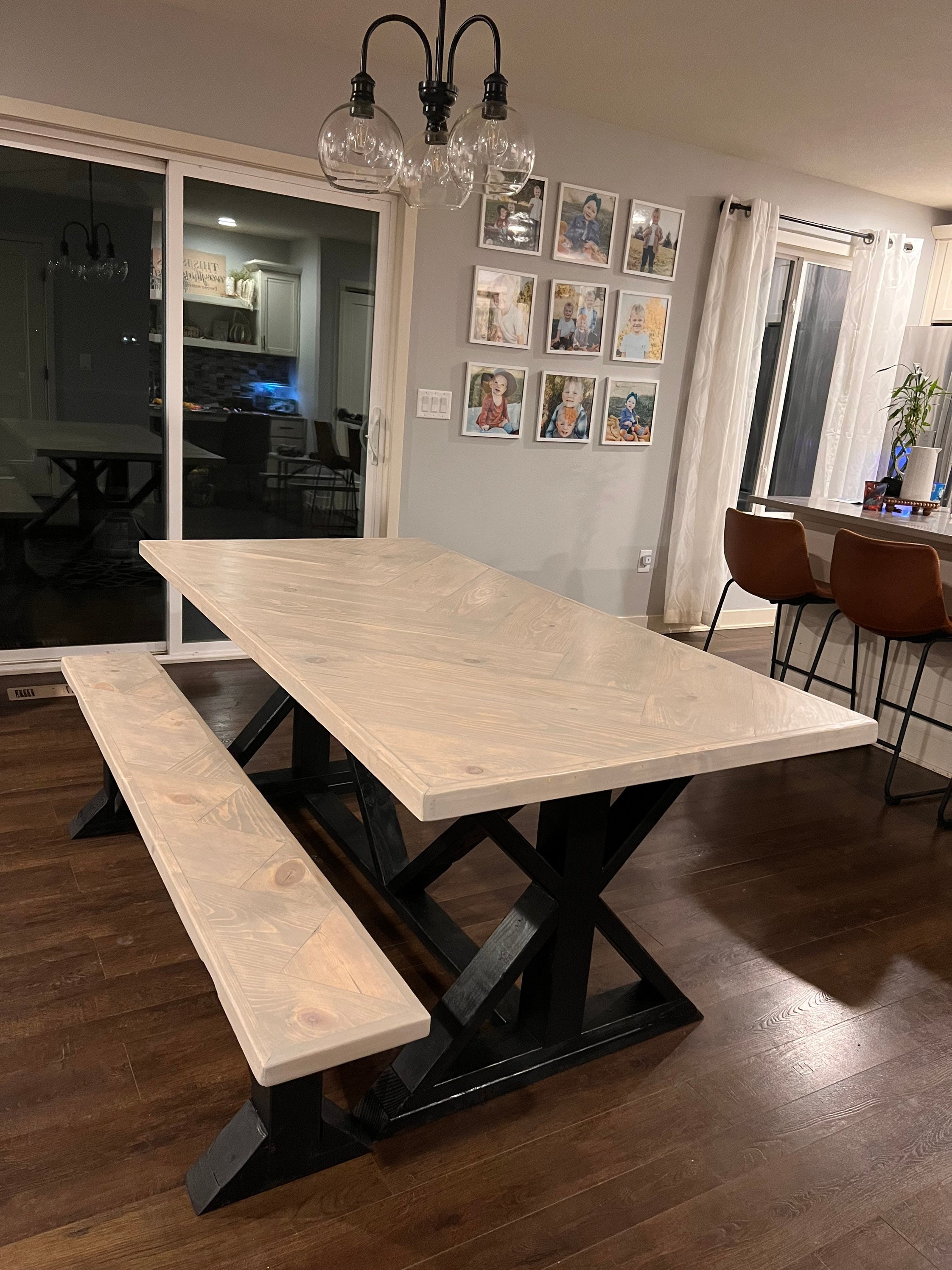 Herringbone Dining Table - Etsy Canada