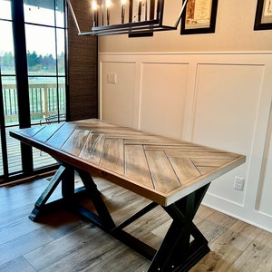 Herringbone  dining table