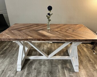Herringbone Dining Table - Etsy