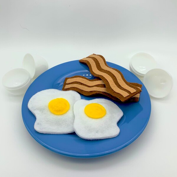 Bacon & Eggs Play Felt Food