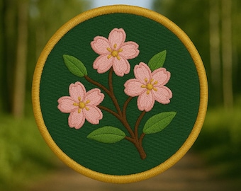 Écussons d'arbre/pièces thermocollantes/pièces de fleurs/pièces de parc/pièces de nature/appliqués brodés à coudre pour sac à dos, vêtement, veste, écusson d'extérieur