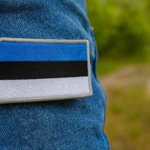 Parche de bandera de Estonia, termoadhesivo, para coser en hombros, chalecos de uniforme, chaquetas, motociclistas, clubs de motociclistas y veteranos militares.