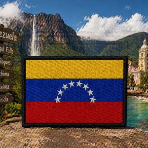 Venezuela Flag Patch/Iron-On Patch/Military Bikers/Veteran Gift/Embroidered Sew-on Applique for Clothing Uniform Vest/Jacket Backpack Gear