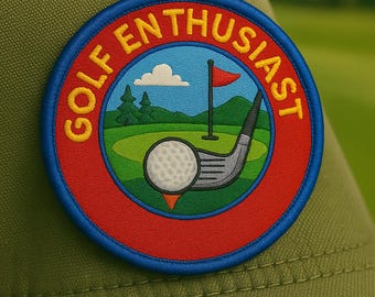 Patch para entusiastas de golfe/Patch para golfe/Patch para passar a ferro/Apliques personalizados para costurar mochilas jaquetas profissionais