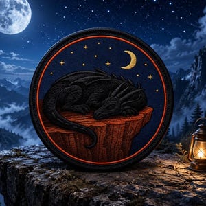 Dragon Patch/Iron-On Patch/Fantasy Patch/Sew-On Applique for Jacket, Backpacks/Medieval/Mythical Creature Gift/Legends/Myths/Fire-Breathing
