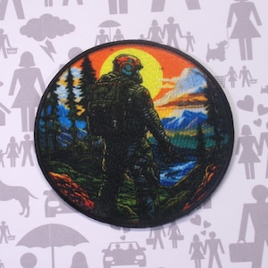 Space Soldier Patch Iron-On Sew-On Sci-Fi Armor Applique for Gamer Backpack Jacket Vest Cosplay Costume Tactical Battle Gear Warfighter