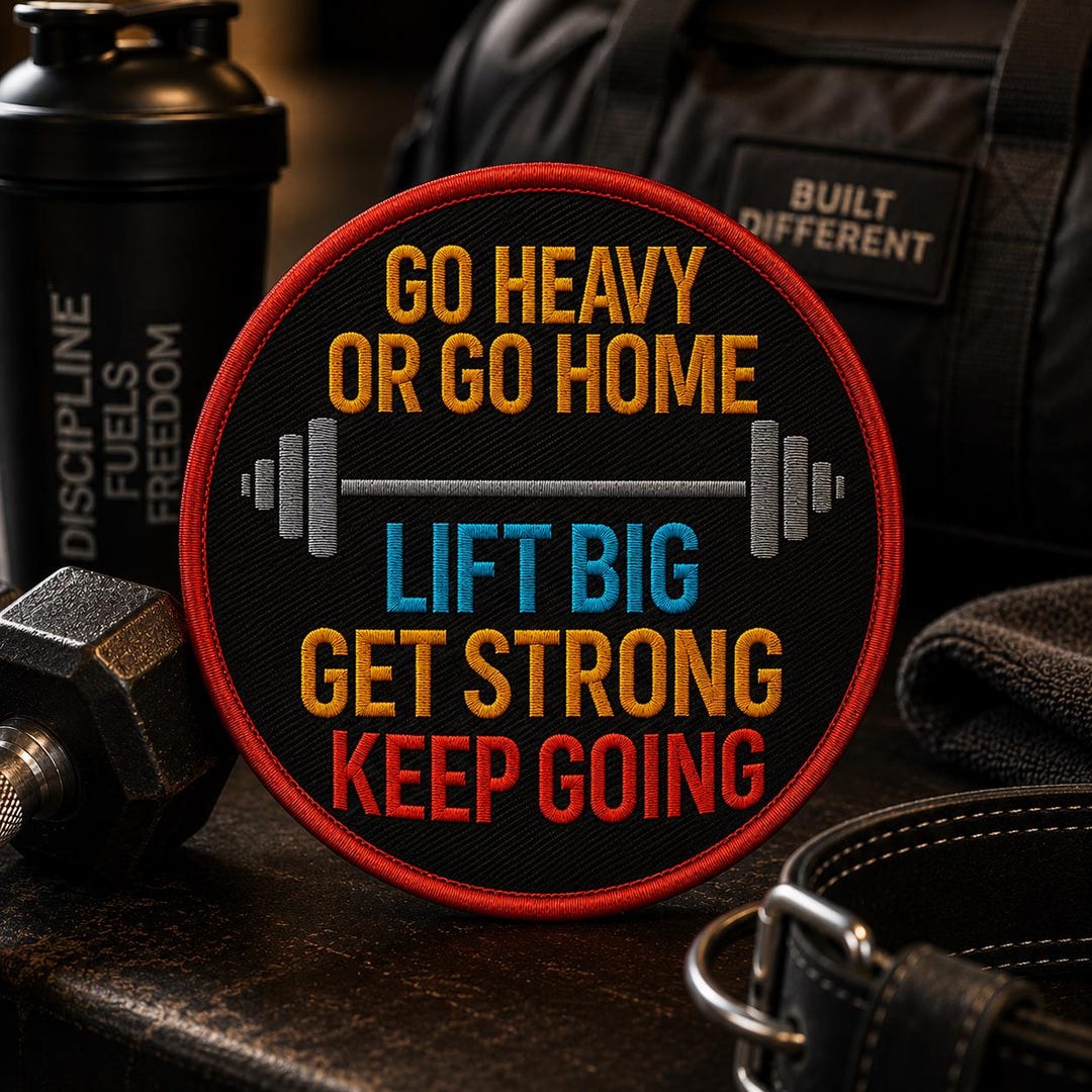 Fitness Motivation Patch No Pain No Gain Gym Iron-on or Sew-on Workout ...