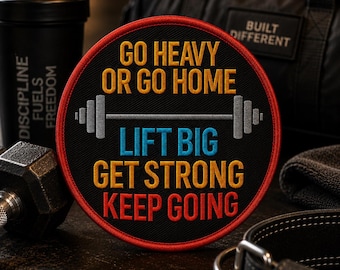 Parche motivacional para el gimnasio "Sin dolor no hay ganancia" para planchar o coser. Insignia de entrenamiento para chaquetas, mochilas y bolsas de gimnasio. Aplique "Levanta pesas".