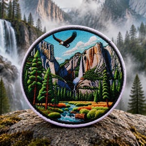 Patch berg/opstrijkappliqué voor jassen en rugzakken/kleding/hoeden/badge wilde dieren/wandelcadeau/wildernis/avontuurpatch/parkpatch