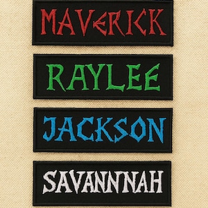 Parche personalizado con nombre/Parche termoadhesivo/Parche bordado personalizado/Aplique para coser para mochila, ropa, chaqueta/Actividades para exteriores/Insignia de nombre/Regalos/Parches