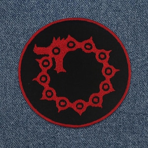 Wrath Sin Patch/Seven Deadly Sins Patch/Sew-On Applique for Cosplay, Jacket, Backpack, Costume/Anime Patch/Gamer Patch/Gothic Patch/Badge