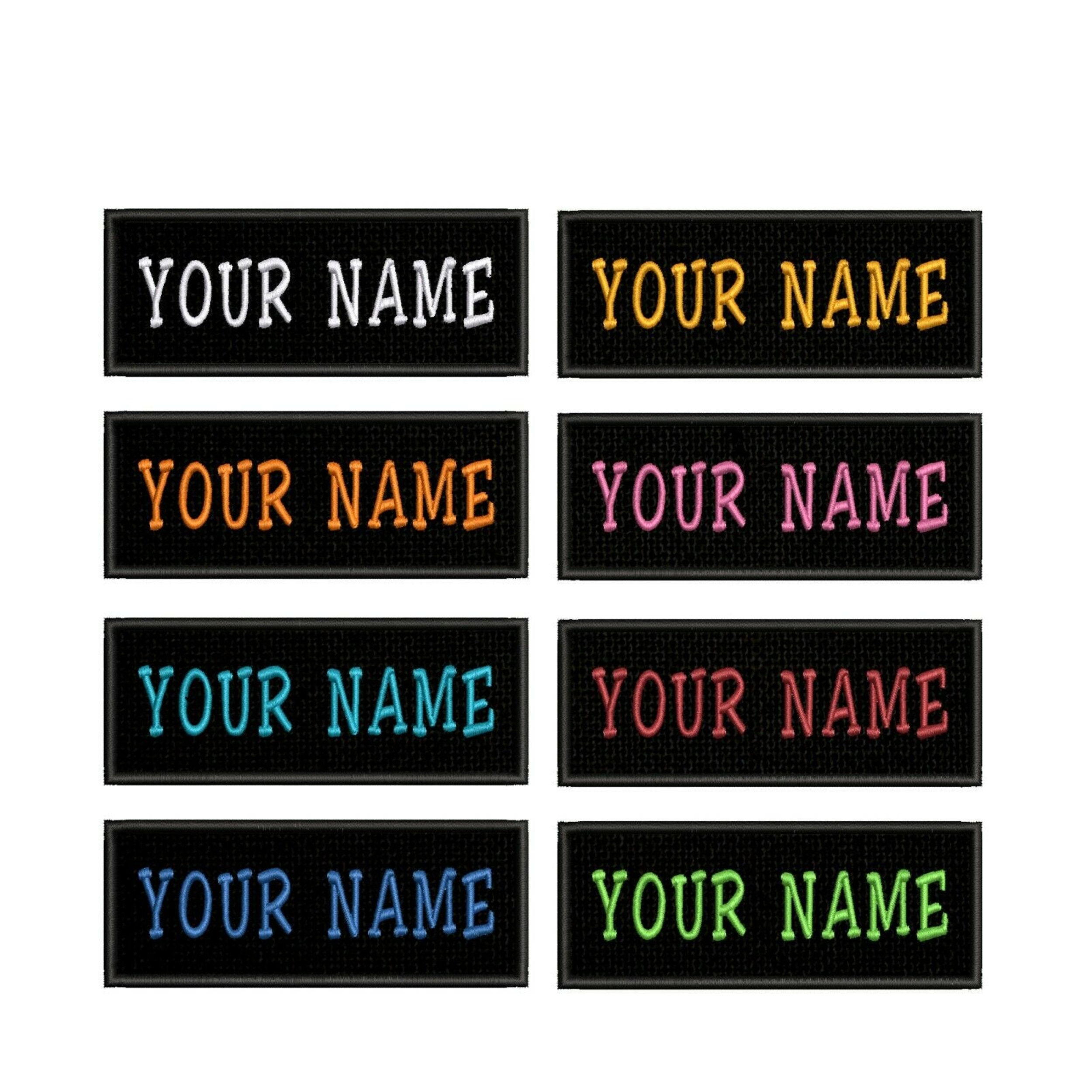 Custom Embroidered Name Tag Iron On Patch Motorcycle Biker Patches 6" x 2" B 