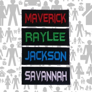 Custom Name Tag Patch Iron-On Personalized Embroidered Applique for Jacket Vest Backpack, Gamer, Biker, Tactical Gear, Veteran, MC Badge